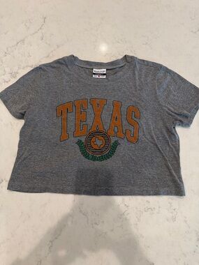 Gray Texas Graphic Crop Top tee size XS